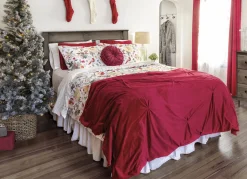 Soft Velvet Diamond Pintuck Oversized Comforter 3 Piece Set