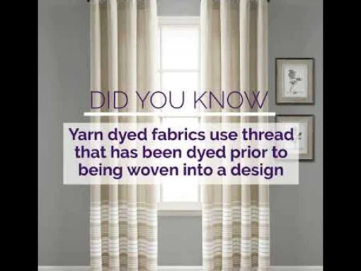 Stitched Woven Stripe Yarn Dyed Recycled Cotton Blend Shower Curtain