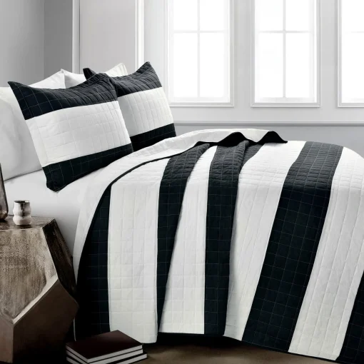 Stripe 3 Piece Quilt Set