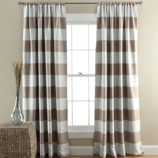 Stripe Blackout Window Curtain Set