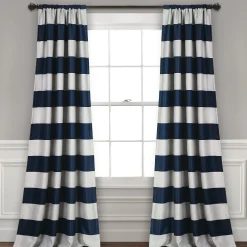 Stripe Blackout Window Curtain Set