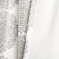 Stripe Medallion Light Filtering Window Curtain Set