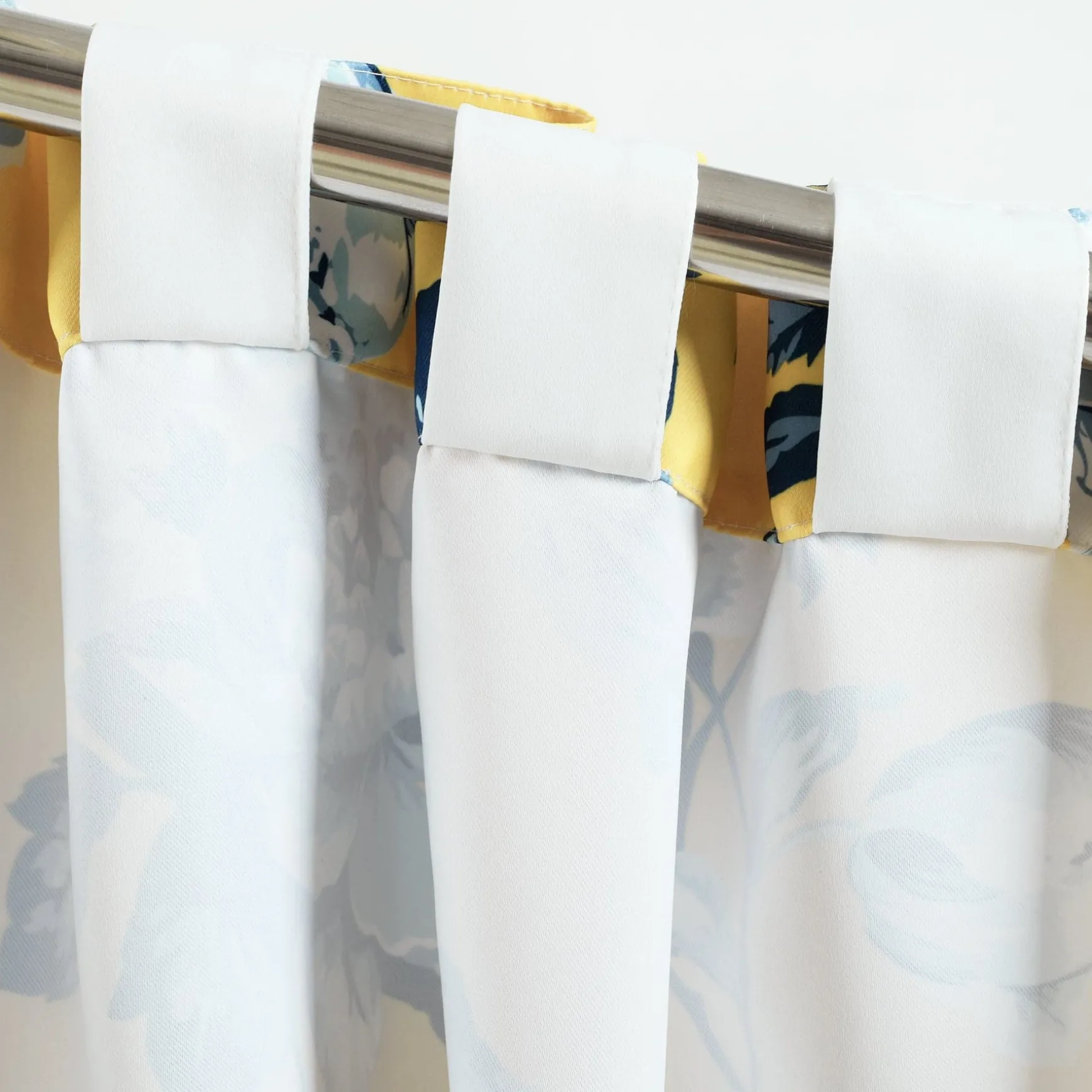 Tania Floral Light Filtering Window Curtain Panel Set