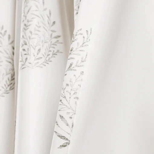 Teardrop Leaf Light Filtering Window Curtain Panel Set