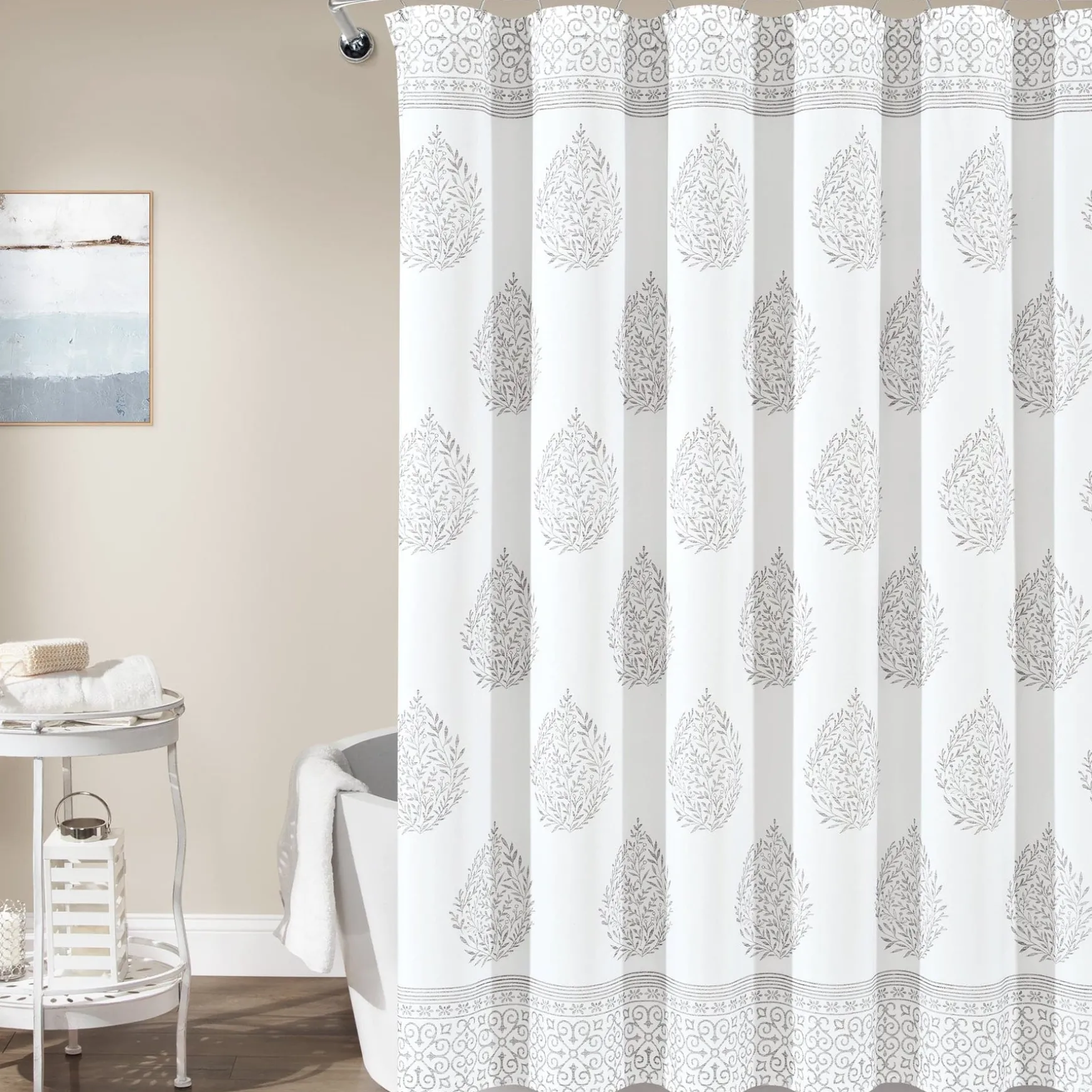 Teardrop Leaf Shower Curtain