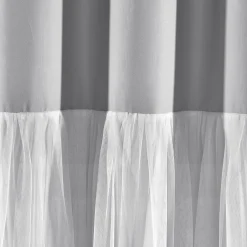 Tulle Skirt Colorblock Shower Curtain