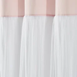 Tulle Skirt Colorblock Shower Curtain