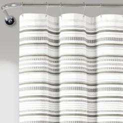 Urban Woven Yarn Dyed Recycled Cotton Blend Shower Curtain