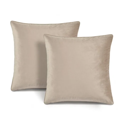 Velvet Solid Decorative Pillow Cover 2-Pack Set