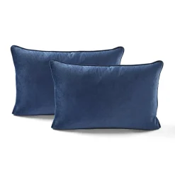 Velvet Solid Decorative Pillow Cover 2-Pack Set
