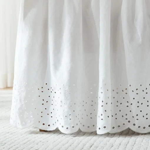 Vintage Eyelet Bed Skirt