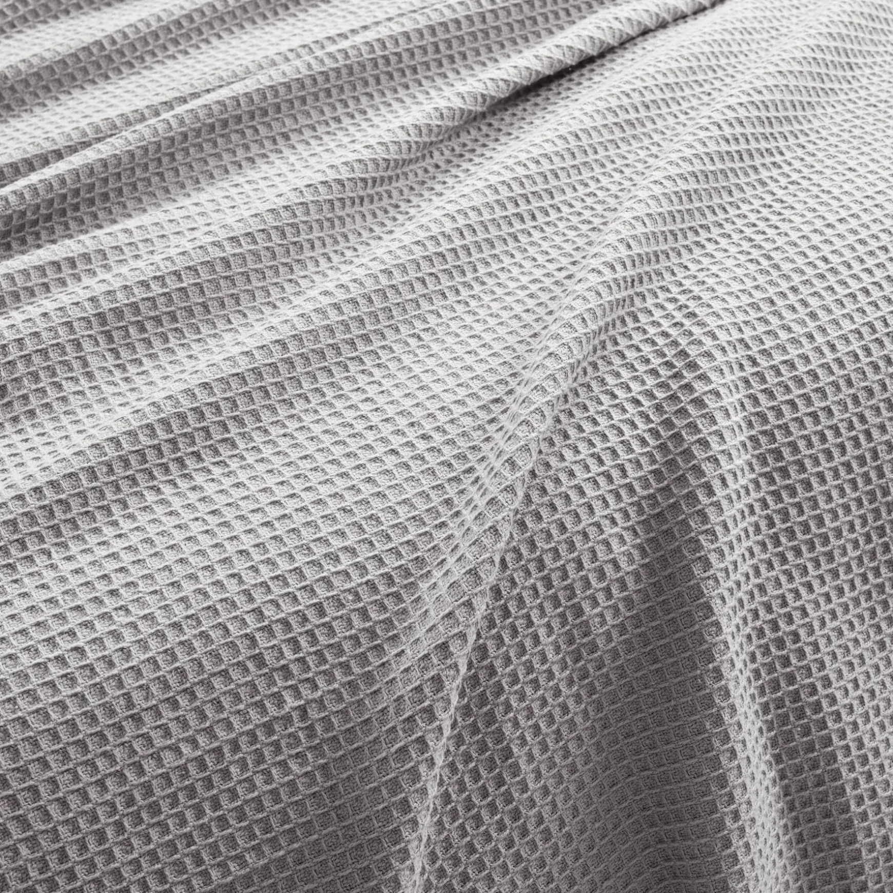 Waffle Cotton Knit Tassel Fringe Blanket/Coverlet