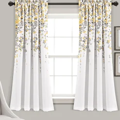 Weeping Flower Light Filtering Window Curtain Set