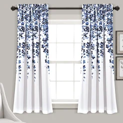 Weeping Flower Light Filtering Window Curtain Set