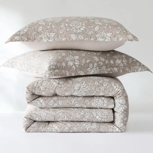 Zara Floral Block Cotton Comforter 8Pc Set