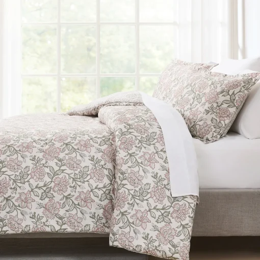 Zara Floral Block Reversible Comforter 3Pc Set
