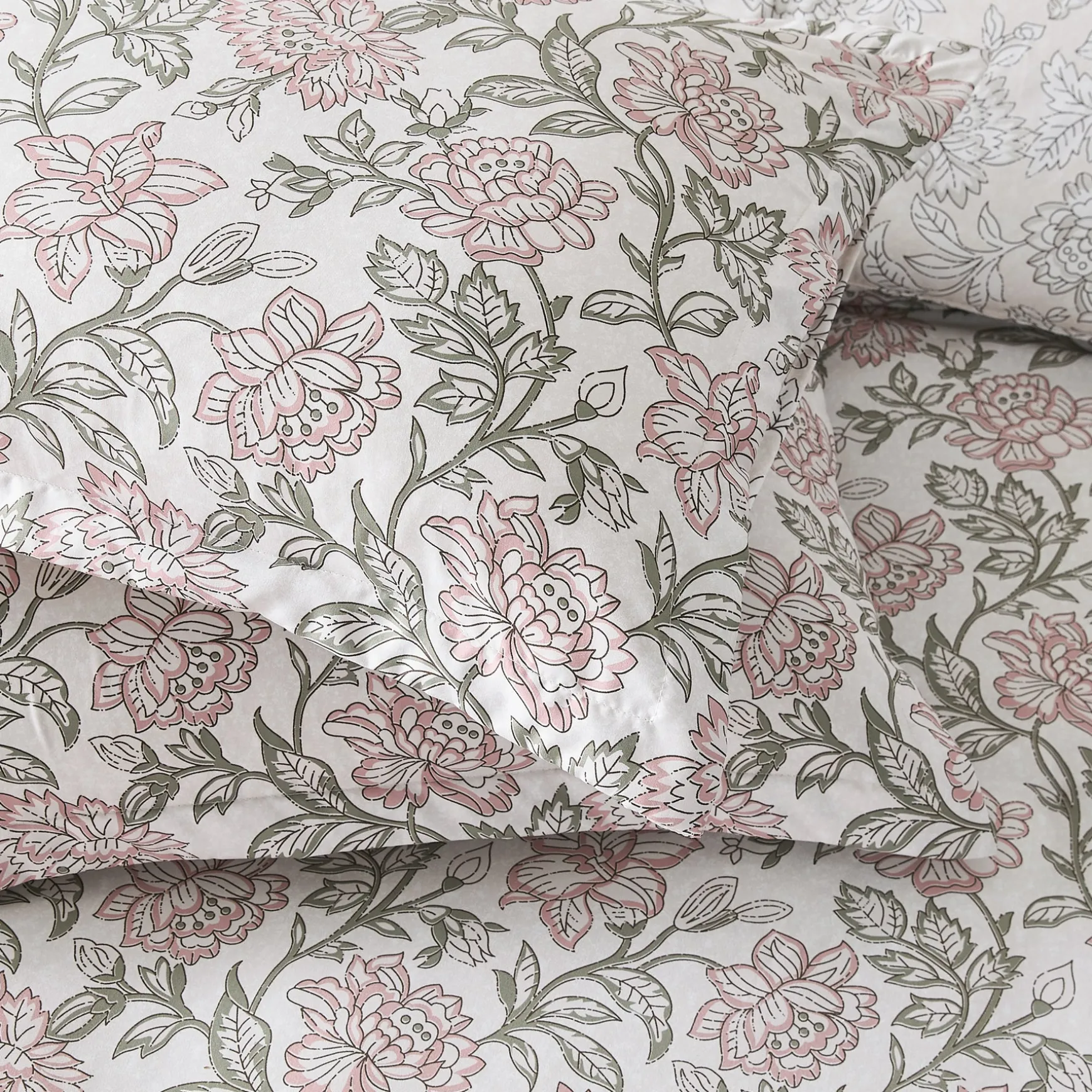 Zara Floral Block Reversible Comforter 5Pc Set