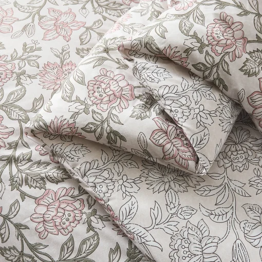 Zara Floral Block Reversible Comforter 3Pc Set