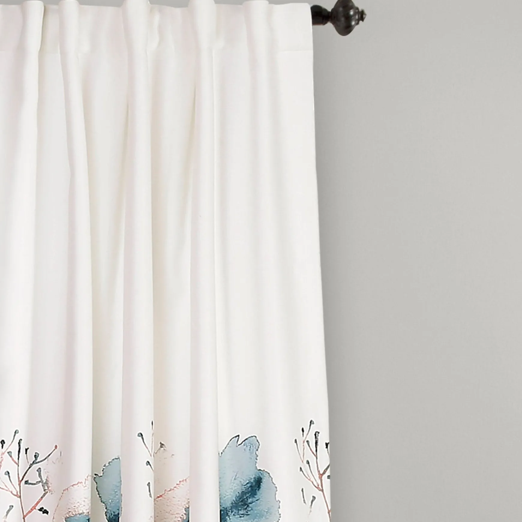 Zuri Flora Light Filtering Window Curtain Panel Set